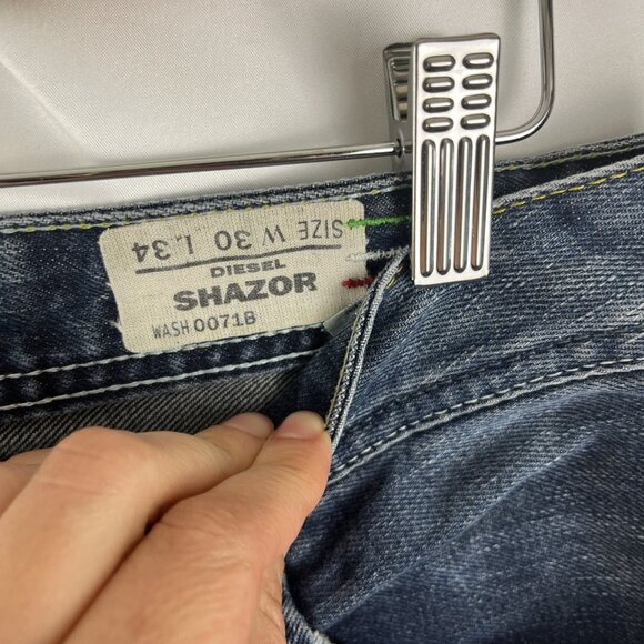 Diesel Shazor Straight Leg Button Fly Jeans Men's Size 30x34 - Picture 4 of 13